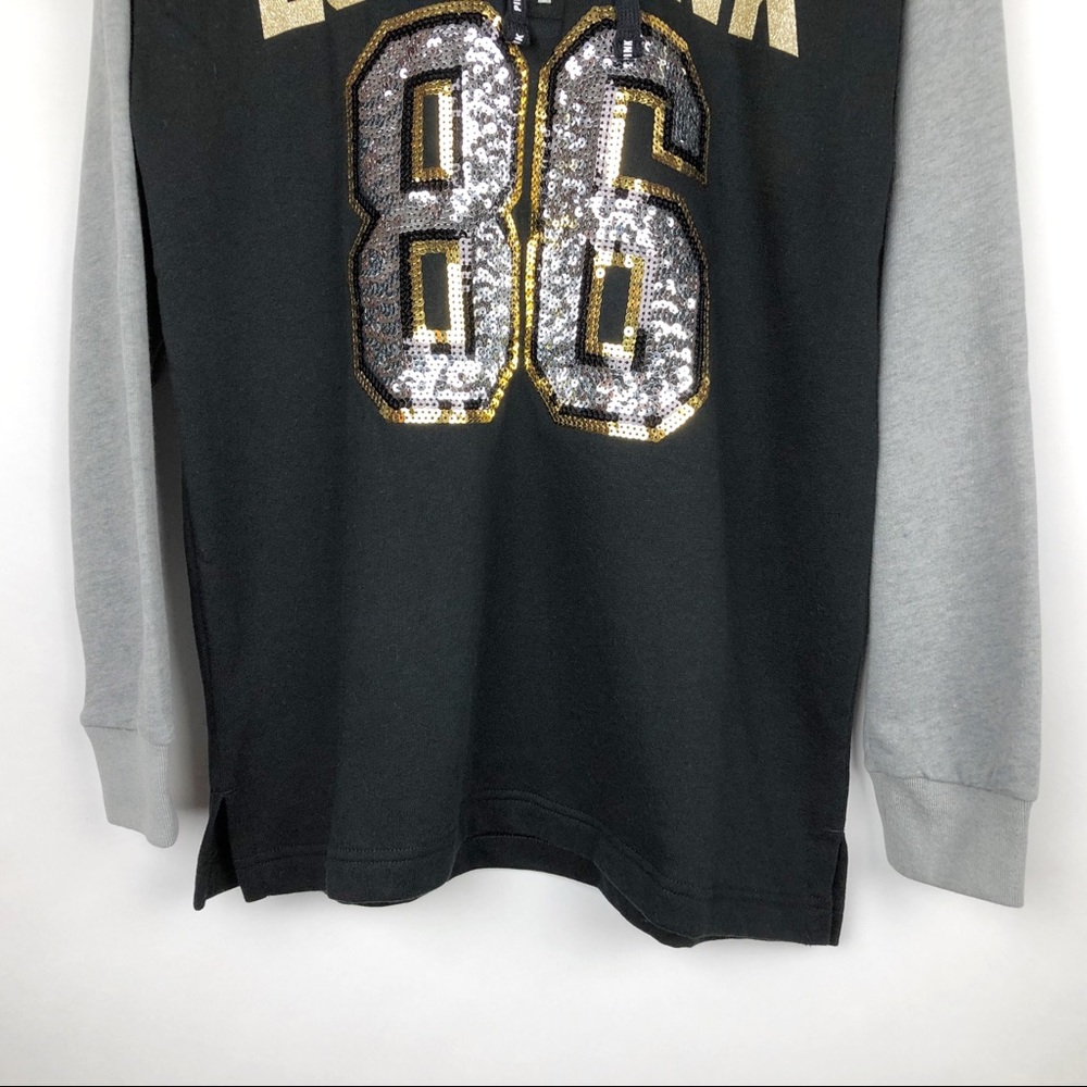 👍SOLD👍VS PINK SEQUIN BLING CAMPUS TUNIC PULLOVER - Picture 7 of 8